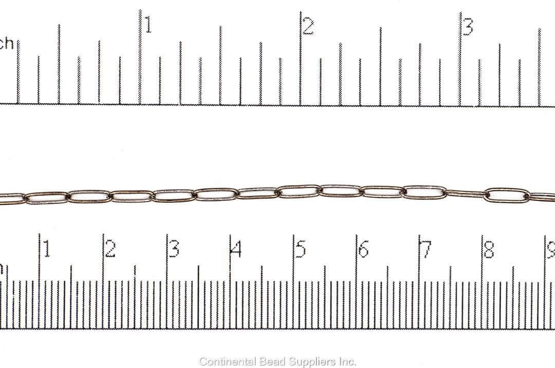 Paperclip Chain - 7.9mmx2.3mm - Available Multiple Colors - Per Foot CH-160