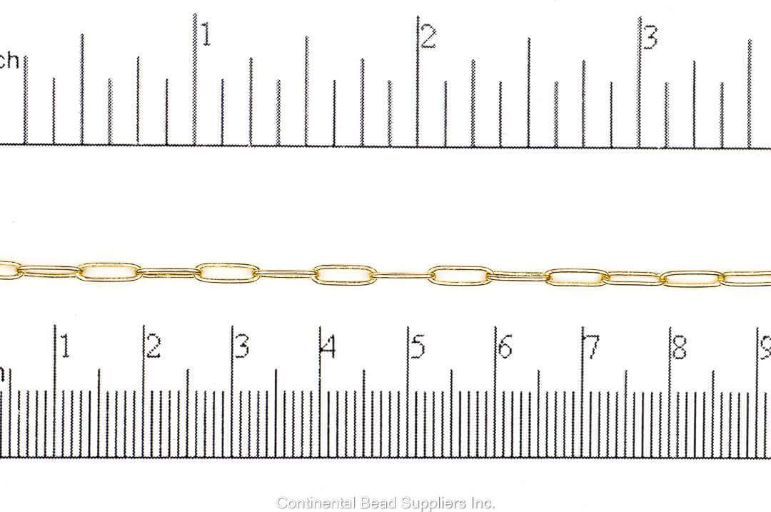 Paperclip Chain - 7.9mmx2.3mm - Available Multiple Colors - Per Foot CH-160