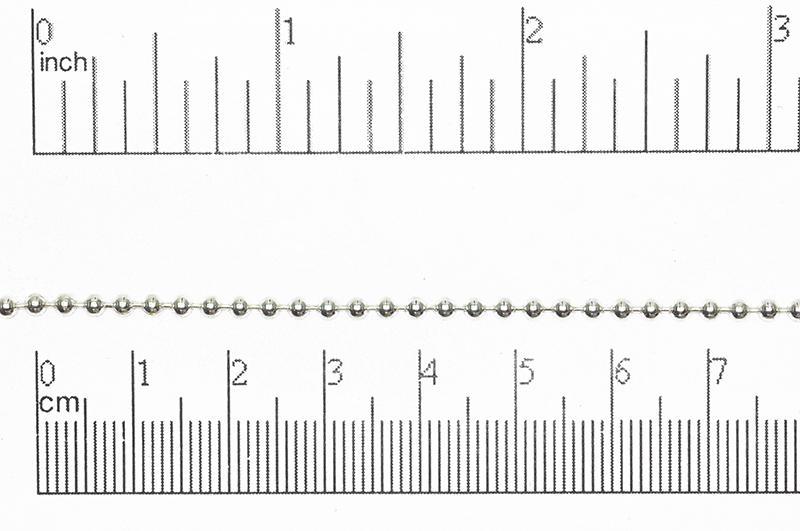 2.3mm Ball Chain sold by the Foot - CH 850