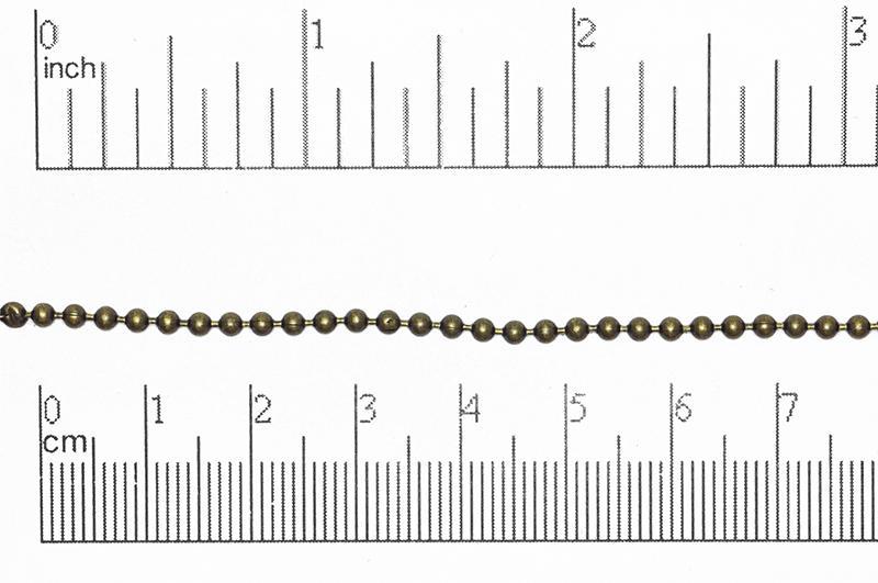 2.3mm Ball Chain sold by the Foot - CH 850