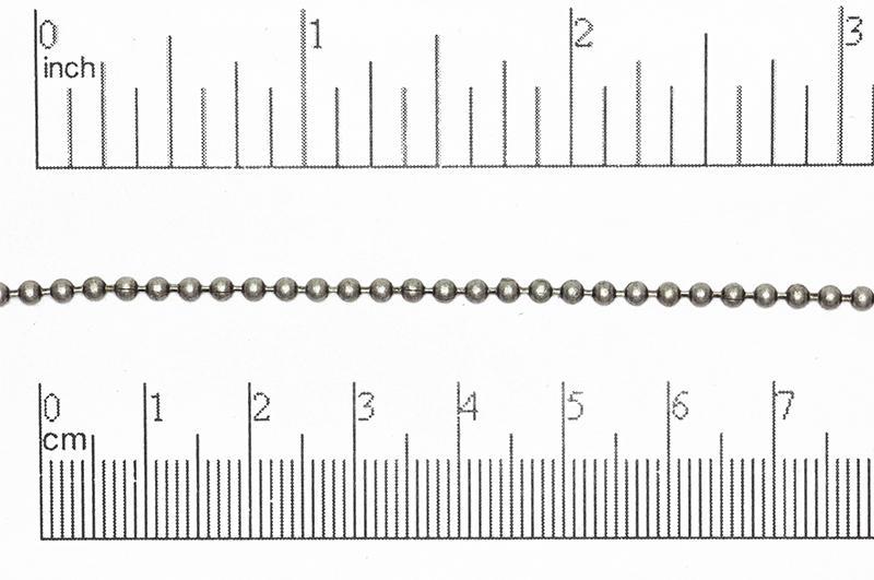 2.3mm Ball Chain sold by the Foot - CH 850