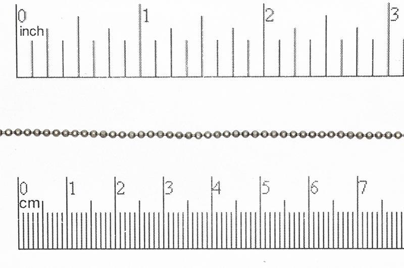 1.5mm Diamond Cut Ball Chain Sold by The Foot - CH 853