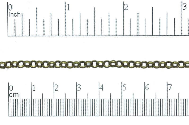 4mm Rolo Chain (Inside diameter 3.25mm) Sold by The Foot - CH 855