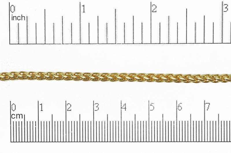 3mm Wheat Byzantine Chain Sold by The Foot - CH 857