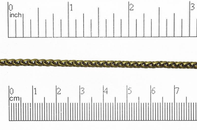 3mm Wheat Byzantine Chain Sold by The Foot - CH 857