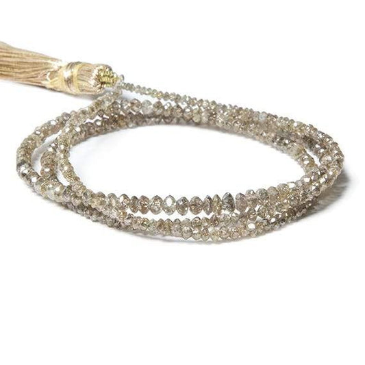 Champagne Diamond Beads Faceted Rondelle