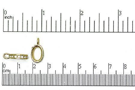 15mm x 8mm Pavé Crystal Oval Clasp Connector - Made of plated brass - Sold by the piece - CL/31