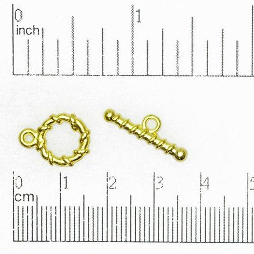 11mm Ring 20mm Bar Cord Wrapped Toggle Clasp - Available in Multiple Finishes - Sold Individually - CBS 11/227