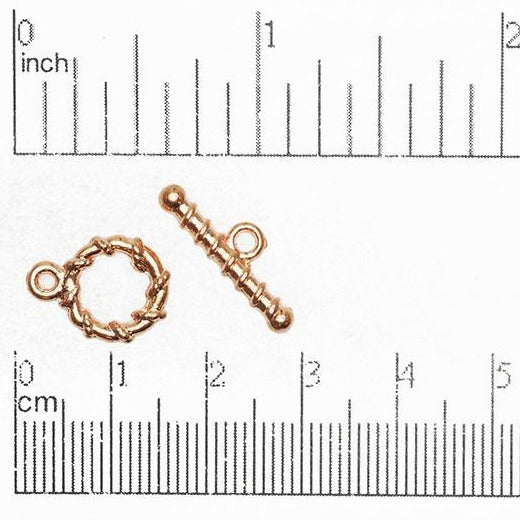 11mm Ring 20mm Bar Cord Wrapped Toggle Clasp - Available in Multiple Finishes - Sold Individually - CBS 11/227