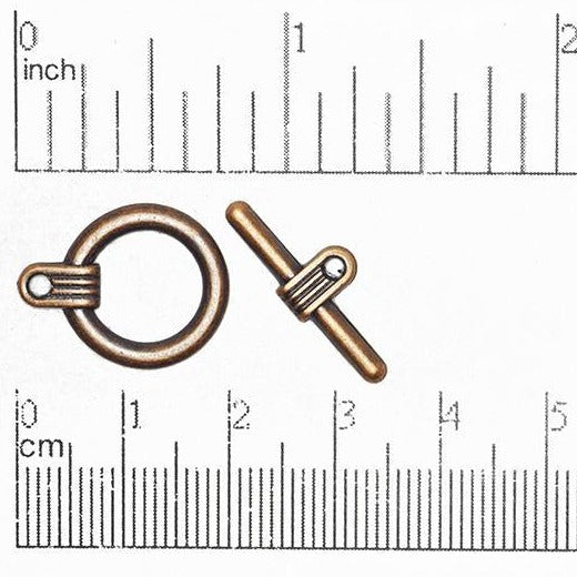 16mm Ring w/23mm Bar Toggle Clasp available in Multiple Finishes - CBS11/330