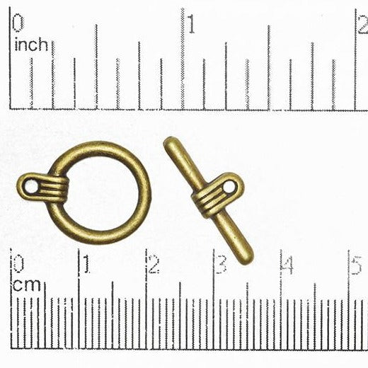 16mm Ring w/23mm Bar Toggle Clasp available in Multiple Finishes - CBS11/330