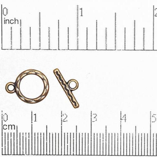 12mm Ring w/15mm Bar Toggle Clasp available in Multiple Finishes - CBS12/4112