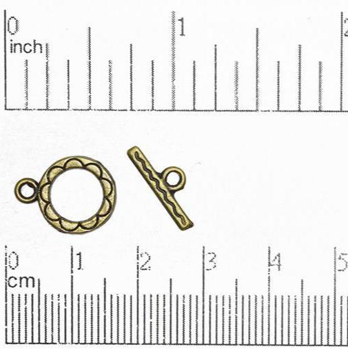 12mm Ring w/15mm Bar Toggle Clasp available in Multiple Finishes - CBS12/4112