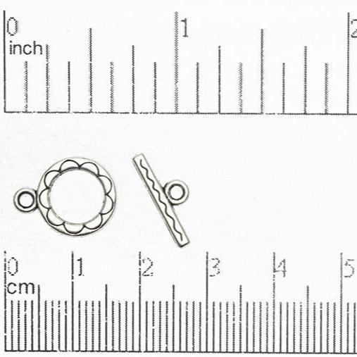 12mm Ring w/15mm Bar Toggle Clasp available in Multiple Finishes - CBS12/4112