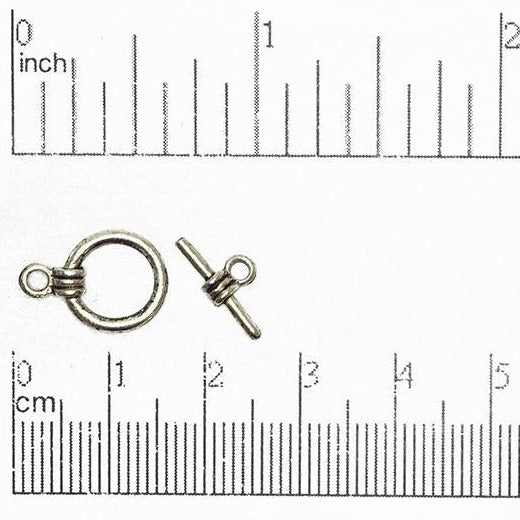 Loop 14mm x 19mm Bar 16mm  Gold over Pewter Toggle Clasp Pewter Toggle - CBS11/2373