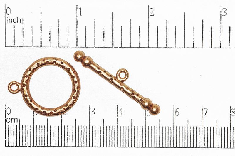 21mm Ring, 36mm Bar Perforated Toggle Clasp - Made of Pewter - Multiple Finishes - Sold as a Set - CBS1850