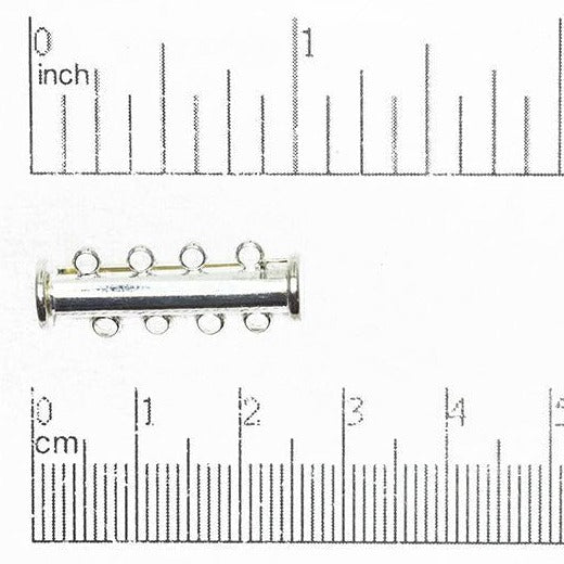 26mm x 10mm 4-Hole Magnetic Slide Clasp - Made of Brass - Sold Individually - CL/MC120/4