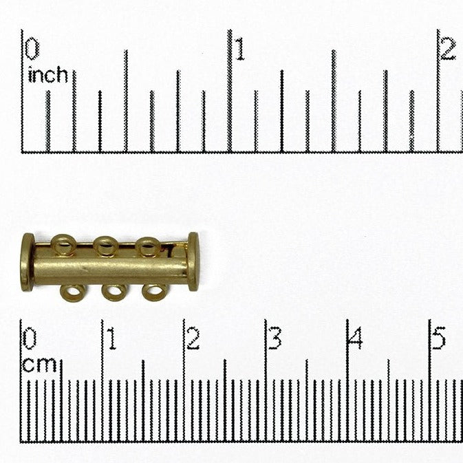 20mm x 10mm 3-Hole Magnetic Slide Clasp sold by the Piece - CL/MC120/3