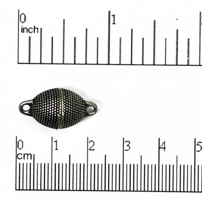 21mm x 11mm Studded Egg Oval Magnetic Clasp - Made of Brass - Sold Individually - CL/MC13