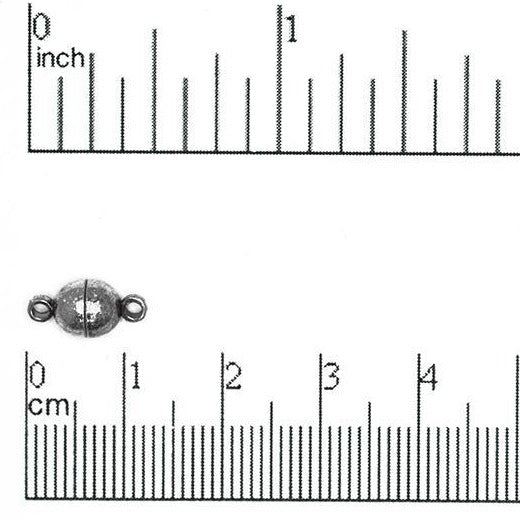 12mm x 6mm Smooth Round Magnet Clasps Sold by the Piece - CL/MC3