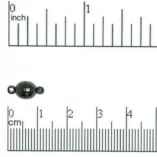 12mm x 6mm Smooth Round Magnet Clasps Sold by the Piece - CL/MC3