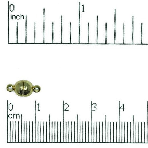 12mm x 6mm Smooth Round Magnet Clasps Sold by the Piece - CL/MC3