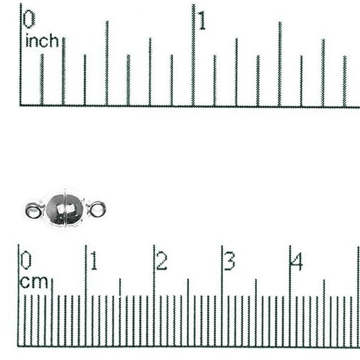 12mm x 6mm Smooth Round Magnet Clasps Sold by the Piece - CL/MC3