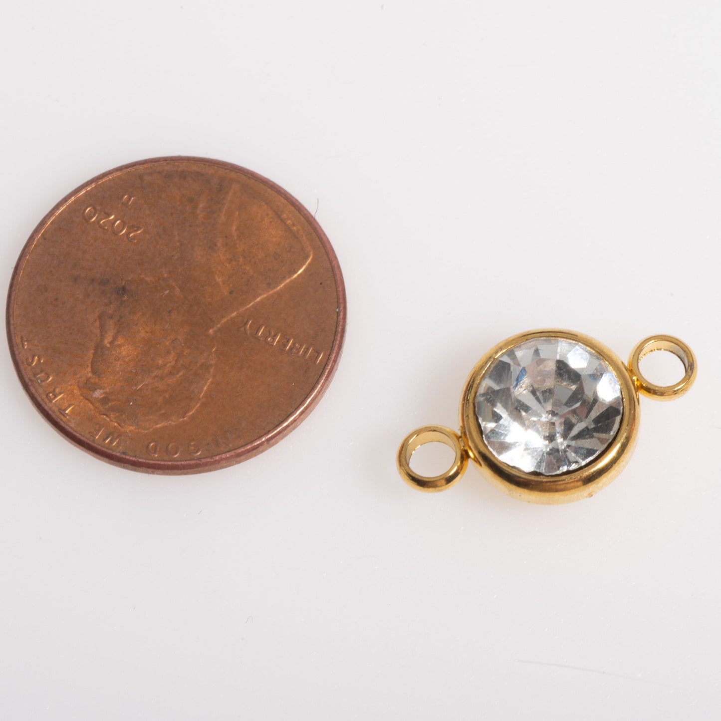 Permanent Jewelry Gold Connectors with CZ Crystals  10mm available in Silver & Gold sold Individually - CONN10SS