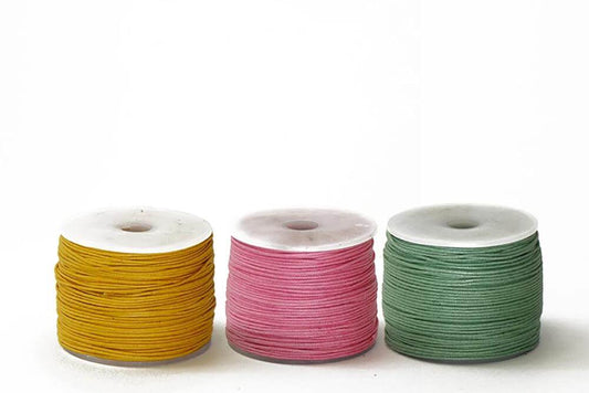 WC 0.5mm Cotton Cord Available in Multiple Colors Sold By The Spool (100 meters 328ft).