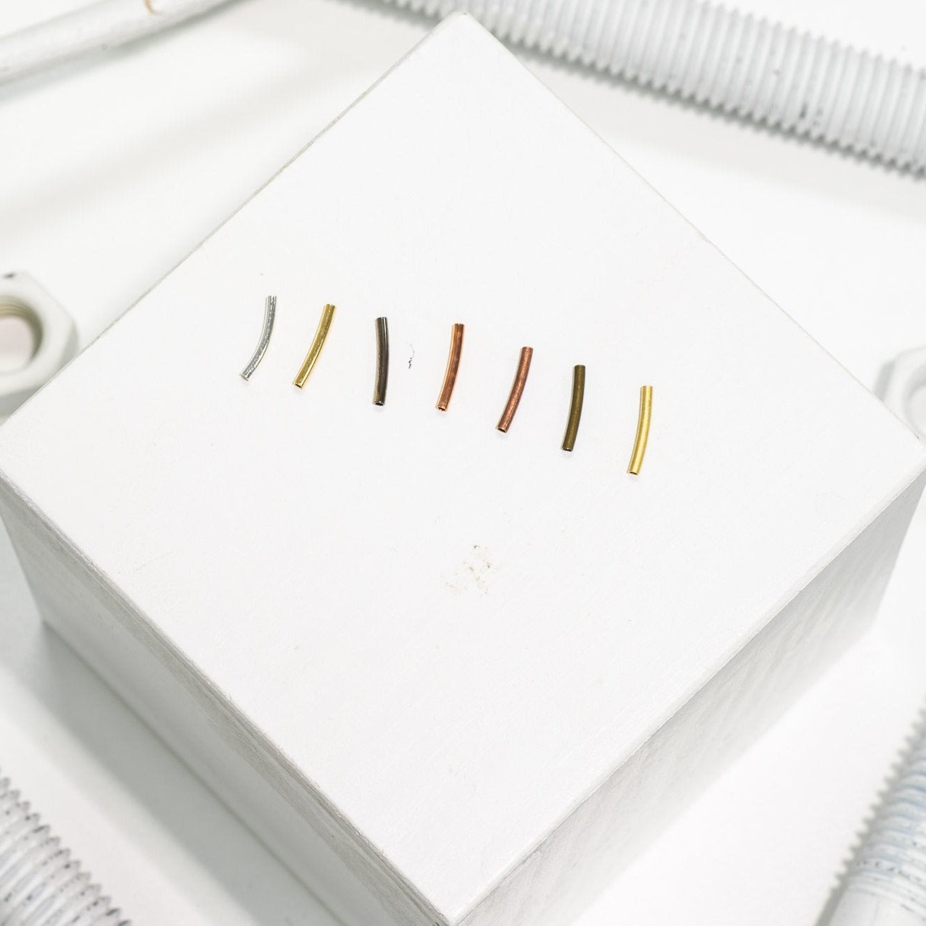 Curved Tube Spacer 12mm x 1mm - Sold by the Gross (144 Pieces) - CT12