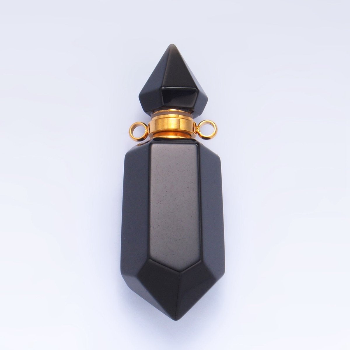 Dainty Crystal Vial Perfume Bottle Charm Onyx Amethyst Aventurine Gemstone Essential Oil Bottle Pendant