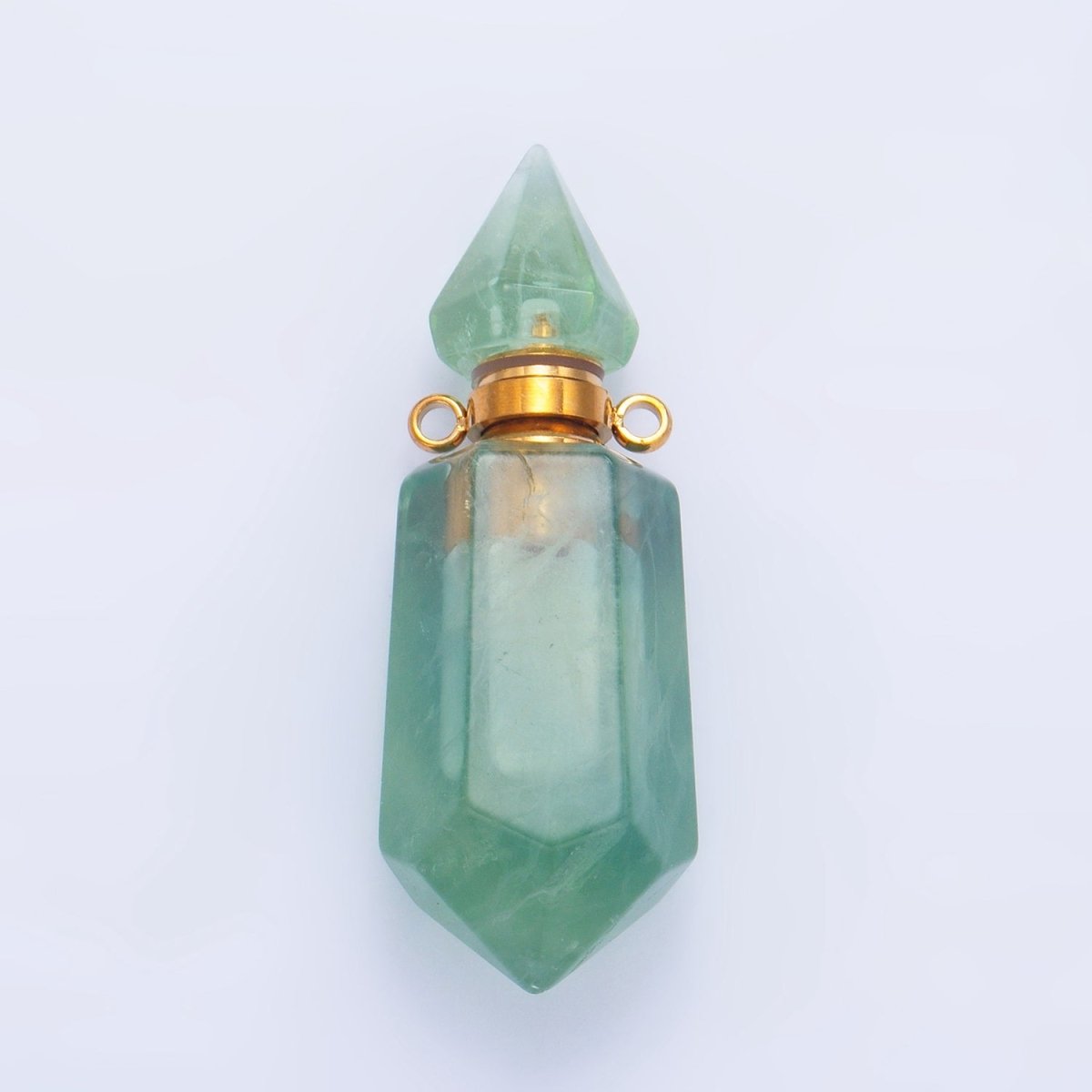 Dainty Crystal Vial Perfume Bottle Charm Onyx Amethyst Aventurine Gemstone Essential Oil Bottle Pendant