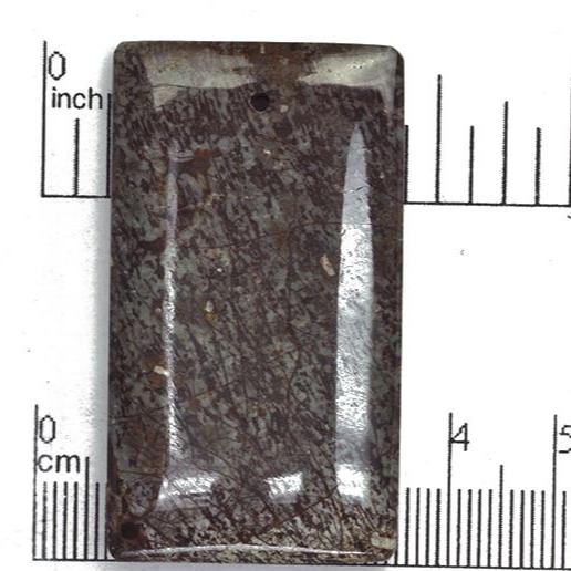 28mm x 50mm Chocolate Jasper Rectangle Pendant Drilled Semi Precious Pendant - Sp654