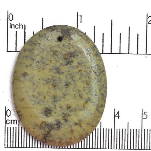 35mm x 45mm Dendrite Jasper Oval Pendant - Drilled - Semi Precious Stone - SP658