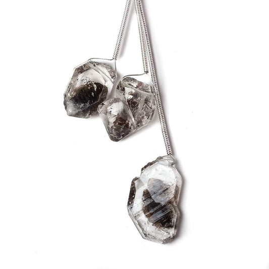 Double Terminated Quartz Focal Bead Set of 3 pieces