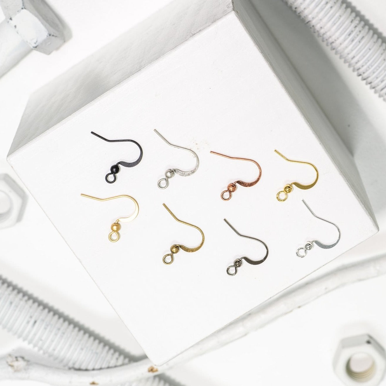 Hammered French Ear Wire with 1.5mm Ball - Available in Many Finishes - Sold by the Dozen - EW5003