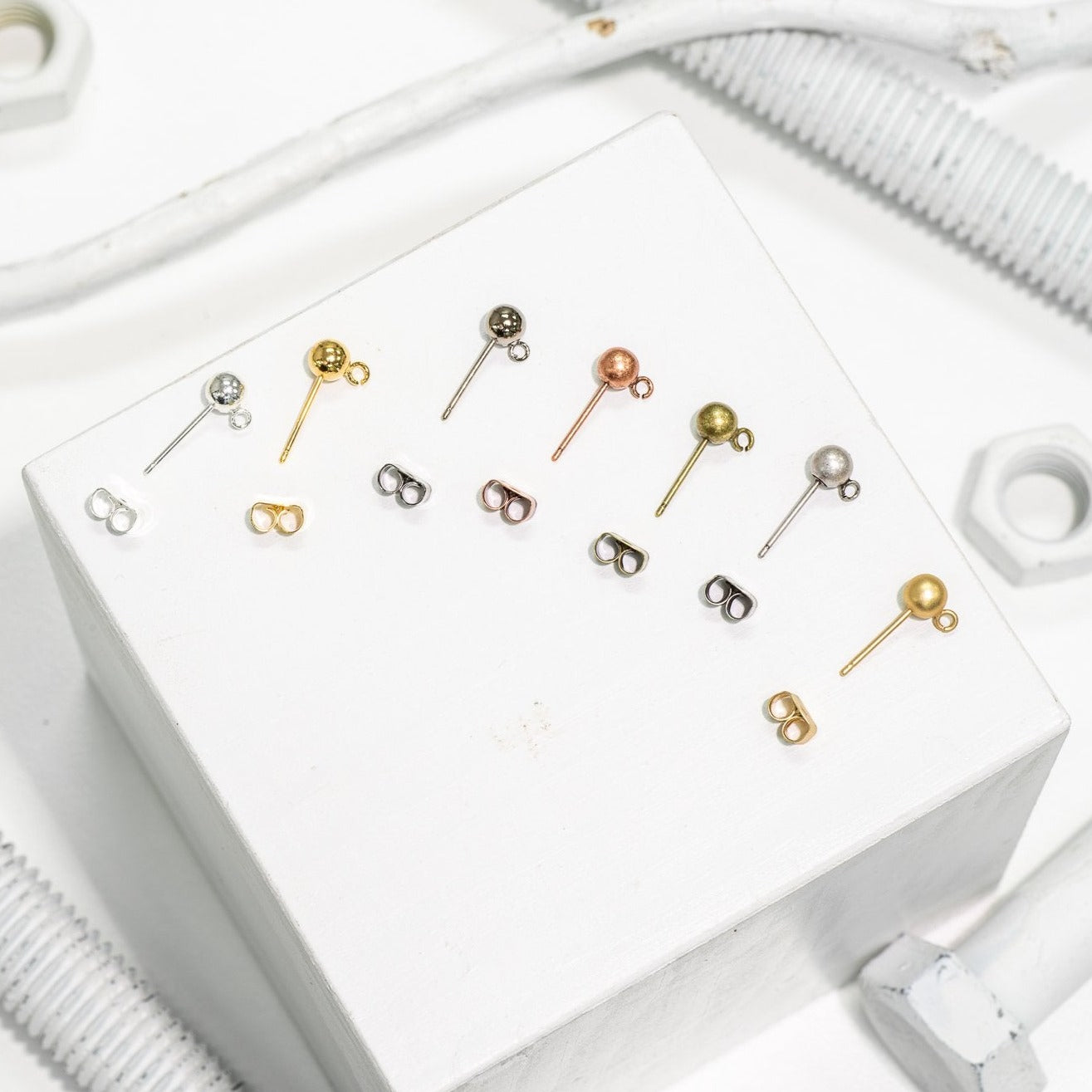 5mm Ball Post Earwire. Sold by the Dozen - EW5007POST