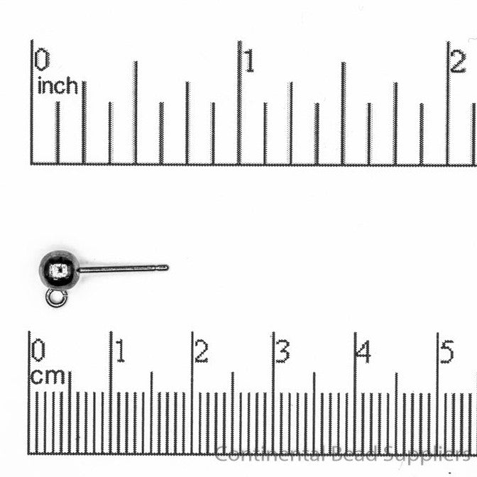 5mm Ball Post Earwire. Sold by the Dozen - EW5007POST