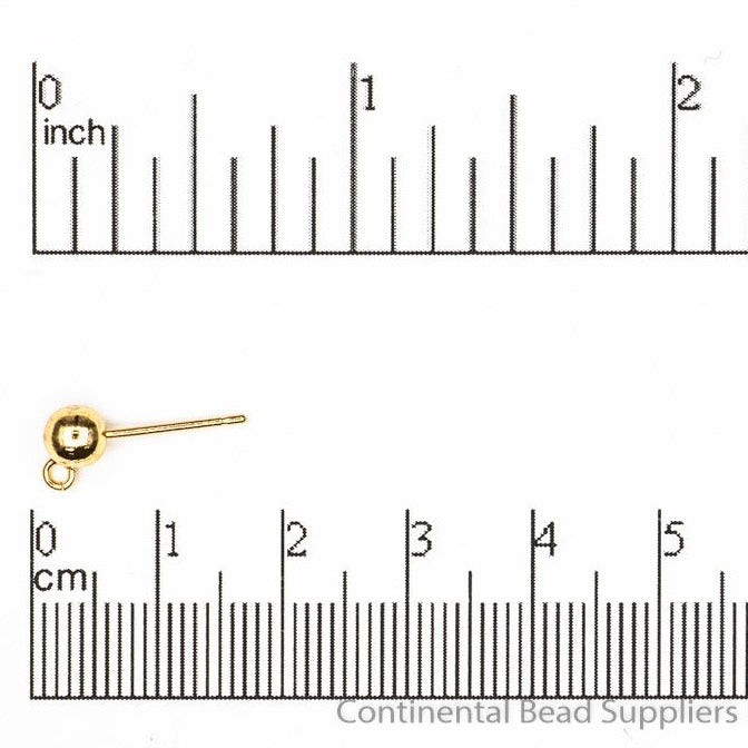 5mm Ball Post Earwire. Sold by the Dozen - EW5007POST