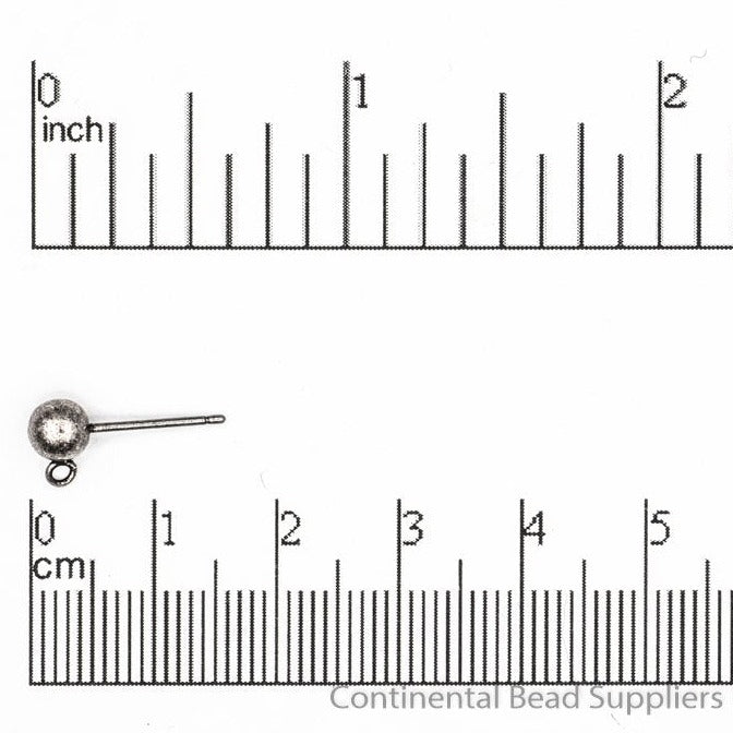 5mm Ball Post Earwire. Sold by the Dozen - EW5007POST