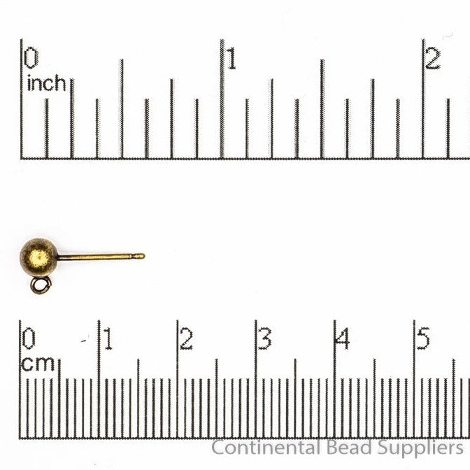 5mm Ball Post Earwire. Sold by the Dozen - EW5007POST