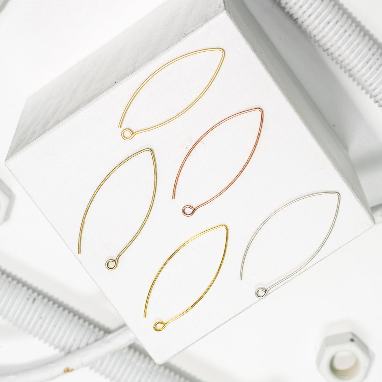 44mm V-Shaped Ear Wire. Sold by the Dozen - EW5011