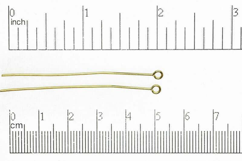 2 Inch Eye Pin - 20 Gauge Wire available in Multiple Colors made from Brass sold Individually - E/P2