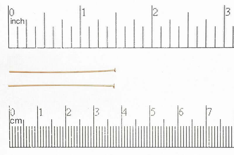 1.5 Inch Head Pin - 24 Gauge Wire - Available in Multiple Finishes - Made from Brass - Sold Individually - H/P1.5