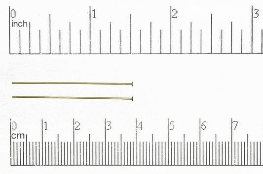 1.5 Inch Head Pin - 24 Gauge Wire - Available in Multiple Finishes - Made from Brass - Sold Individually - H/P1.5