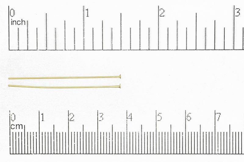 1.5 Inch Head Pin - 24 Gauge Wire - Available in Multiple Finishes - Made from Brass - Sold Individually - H/P1.5