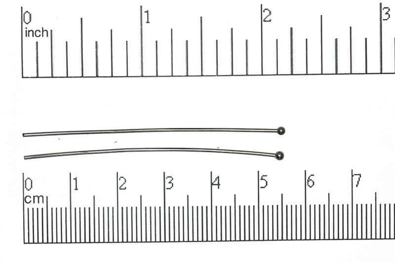 2 Inch Head Pin with 2mm Ball made from Brass available in Multiple Finishes sold Individually -  H/P2mm