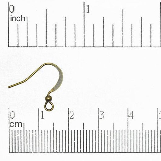 Hammered French Ear Wire with 1.5mm Ball - Available in Many Finishes - Sold by the Dozen - EW5003