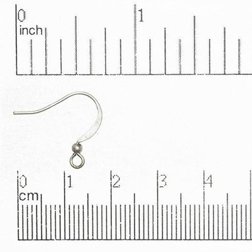 Hammered French Ear Wire with 1.5mm Ball - Available in Many Finishes - Sold by the Dozen - EW5003