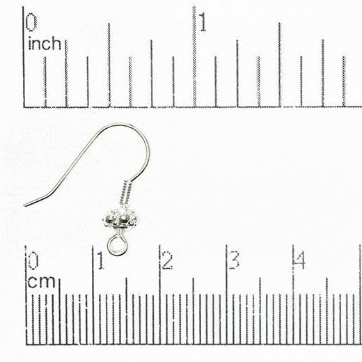 French Ear Wire with Bead. Sold by the Dozen - EW5004